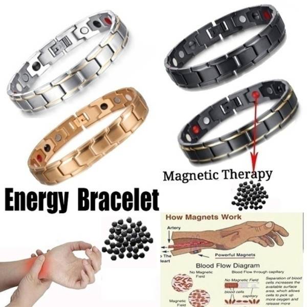Healthy Magnetic Bracelet -Women Power Therapy Magnetite Bracelets -Bangles Men Health Care Jewelry Stainless